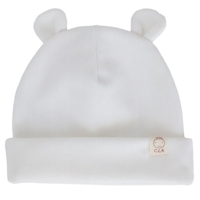 CALIKIDS TUQUE EN TRICOT POUR BÉBÉ - BLANC