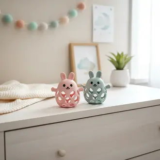 CRÉATION JADE BALLE LAPIN EN SILICONE
