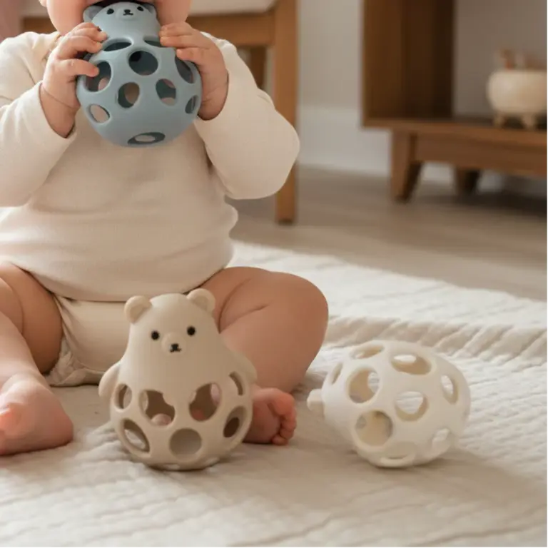 CRÉATION JADE BALLE OURSON EN SILICONE