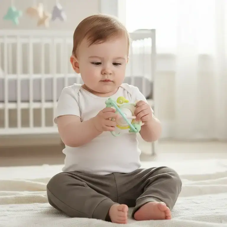 CRÉATION JADE JOUET HOCHET GLOBE - PASTEL