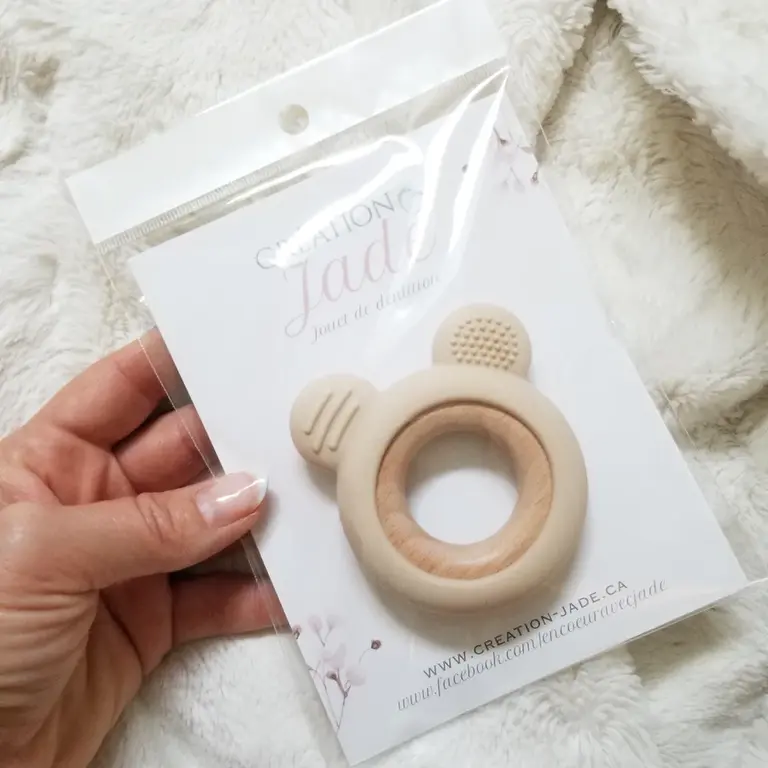 CRÉATION JADE MINI ANNEAU DE DENTITION OURSON