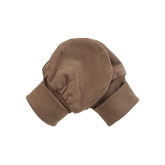 ZAK & ZOÉ MITAINES EN BAMBOU (0-3 MOIS)  - CHOCOLAT CHAUD