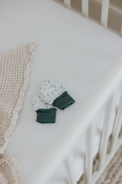 ZAK & ZOÉ MITAINES EN BAMBOU (0-3 MOIS)  - BLEUET