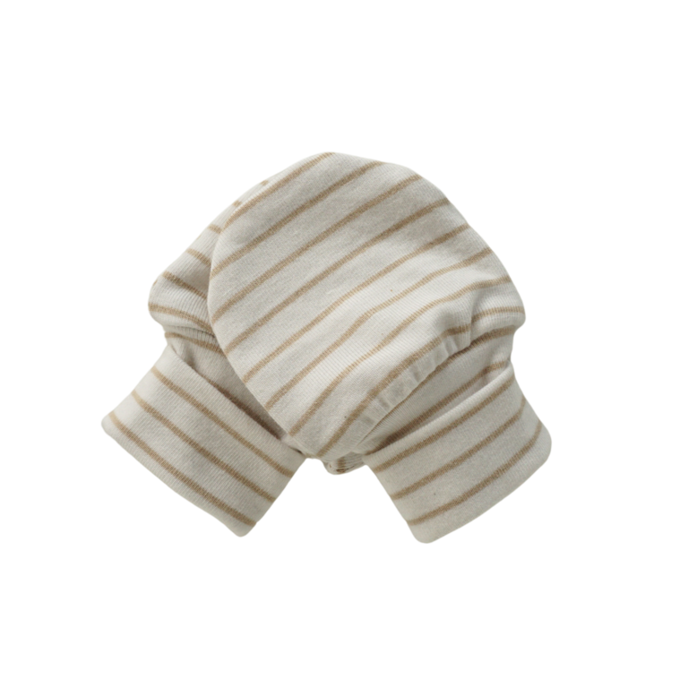 ZAK & ZOÉ MITAINES EN BAMBOU (0-3 MOIS) - LIGNÉ BEIGE