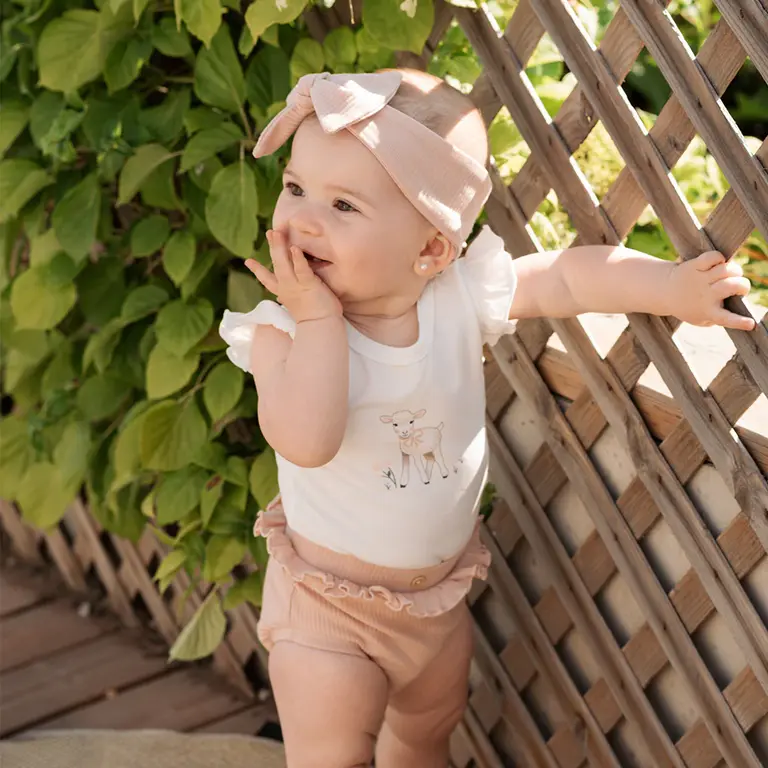 PETIT LEM PETIT LEM - ENSEMBLE CACHE-COUCHES 3 PIÈCES À IMPRIMÉ AGNEAUX - VERT