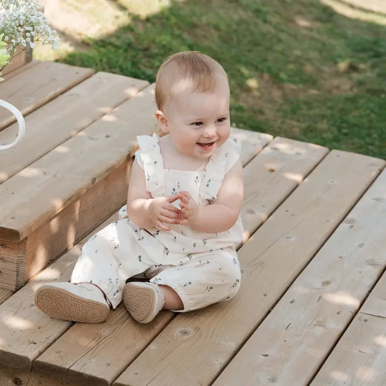 PETIT LEM PETIT LEM - COMBINAISON À IMPRIMÉ DE FLEU - BEIGE