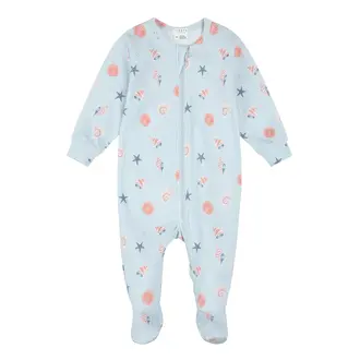 PETIT LEM PETIT LEM - PYJAMA À PATTES IMPRIMÉ COQUILLAGES - BLEU