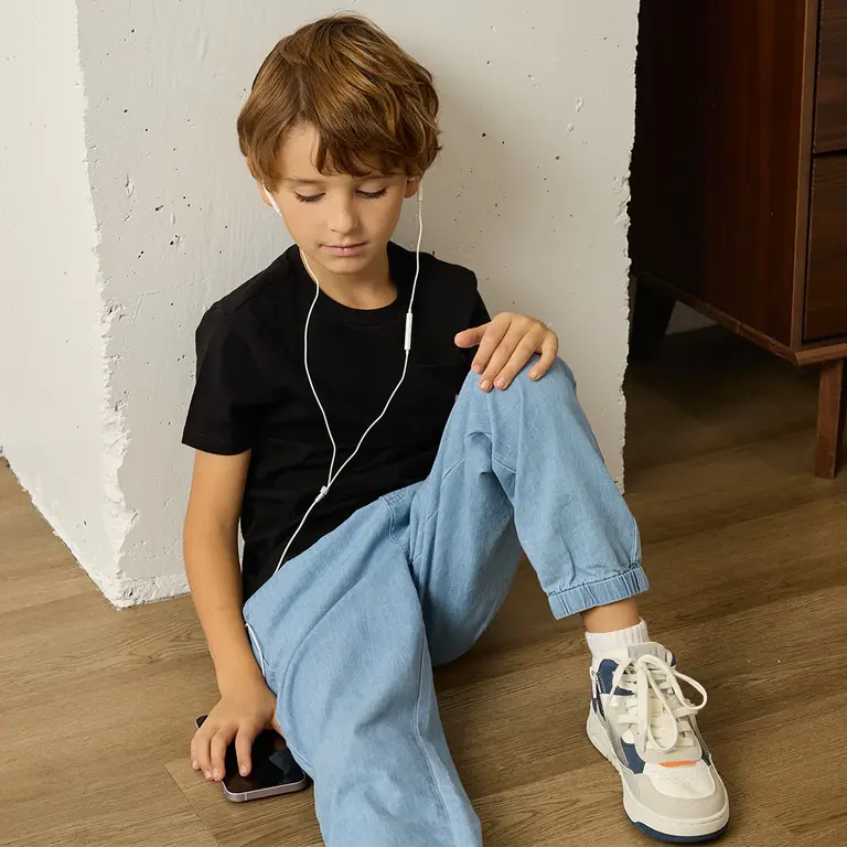 MILES THE LABEL MILES - PANTALON DE JOGGING EN CHAMBRAY - BLEU CLAIR