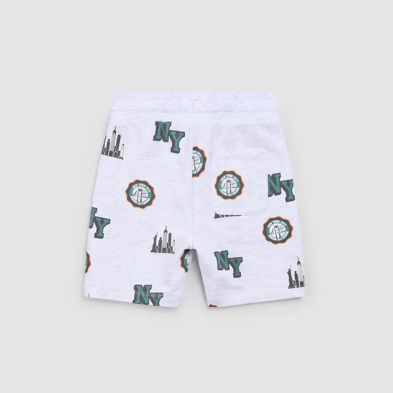 MILES THE LABEL SHORT NYC SKYLINE - GRIS CLAIR