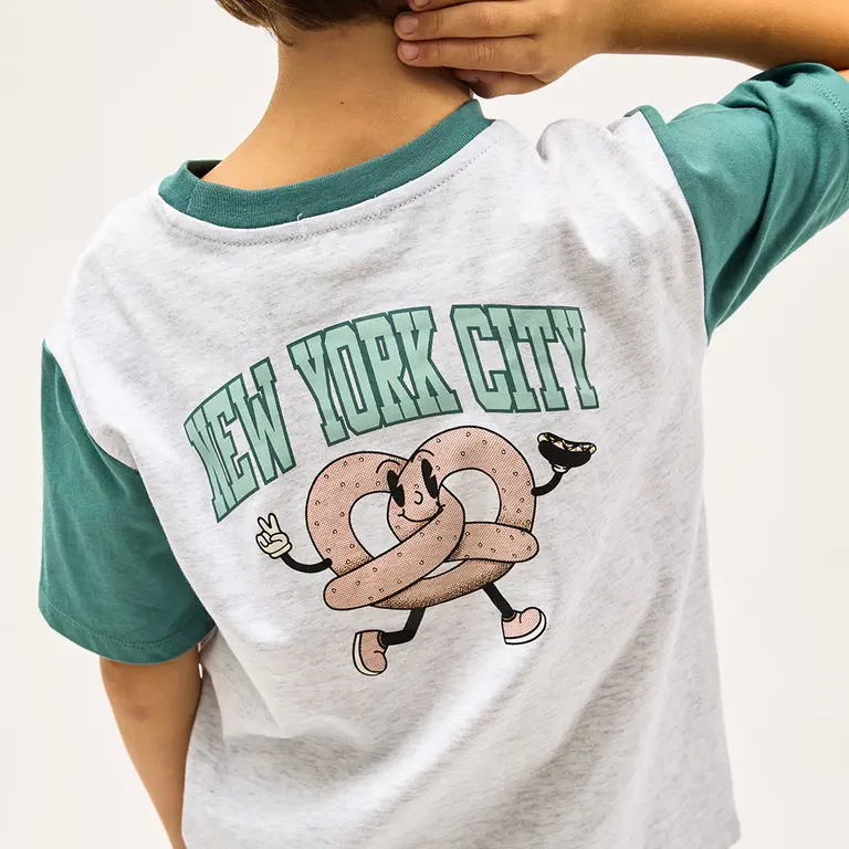 MILES THE LABEL T-SHIRT NYC PRETZEL - GRIS