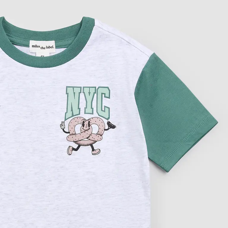 MILES THE LABEL T-SHIRT NYC PRETZEL - GRIS