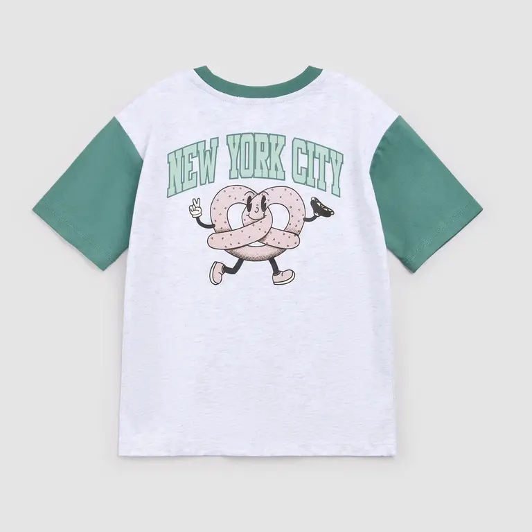 MILES THE LABEL MILES - T-SHIRT NYC PRETZEL - GRIS