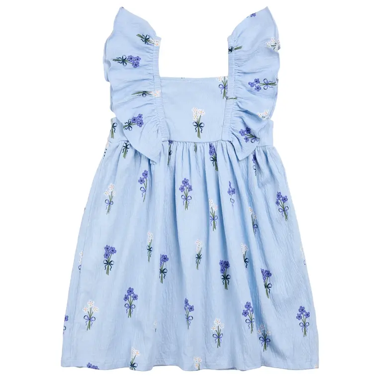 MILES THE LABEL MILES - ROBE EN JERSEY FROISSÉ À IMPRIMÉ FLEURS - BLEU