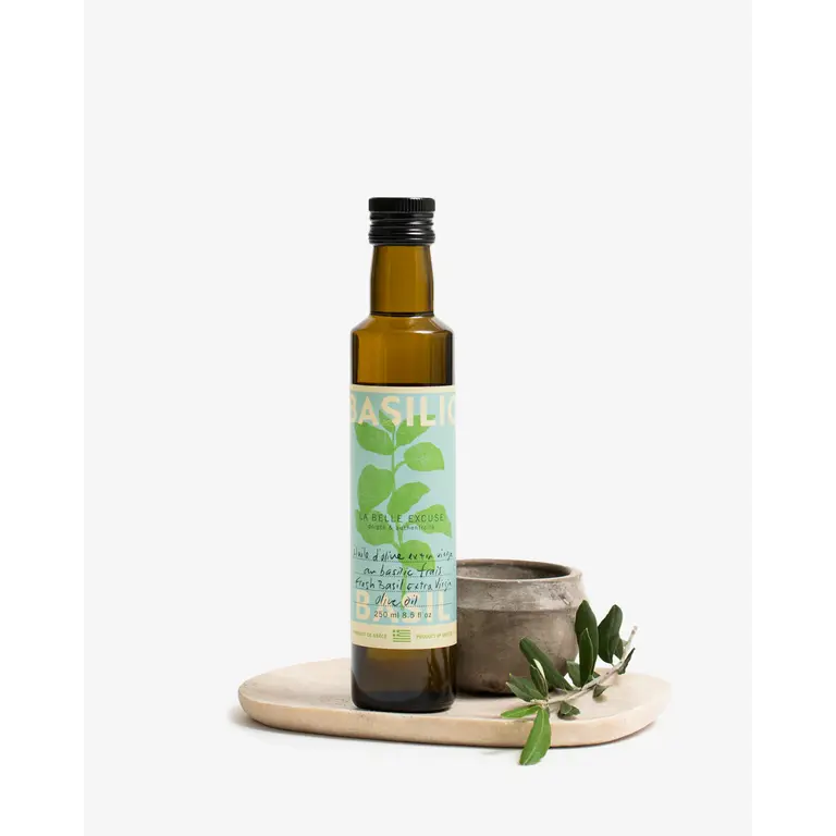 LA BELLE EXCUSE HUILE D'OLIVE EXTRA VIERGE AU BASILIC 250ml