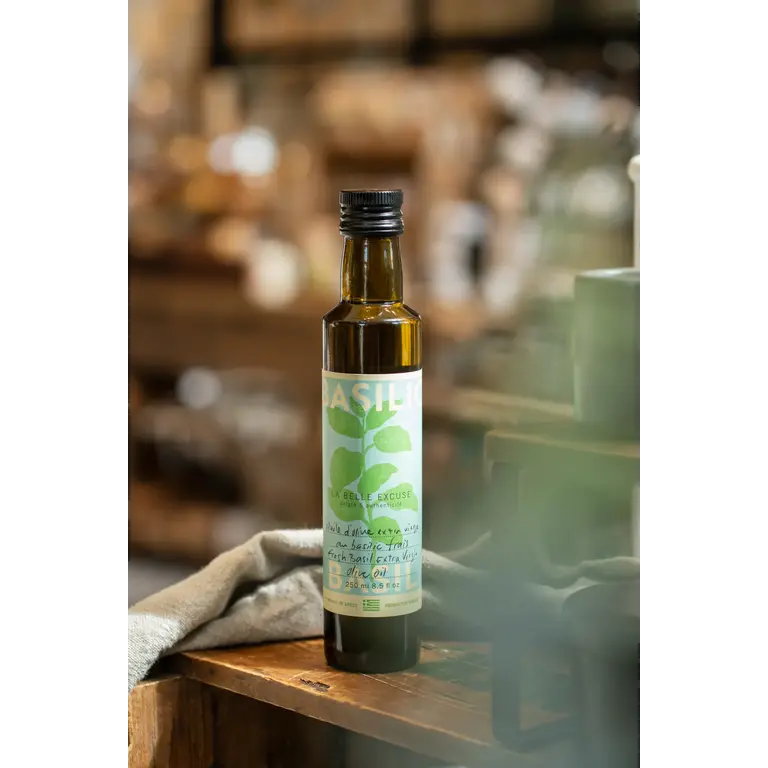 LA BELLE EXCUSE HUILE D'OLIVE EXTRA VIERGE AU BASILIC 250ml
