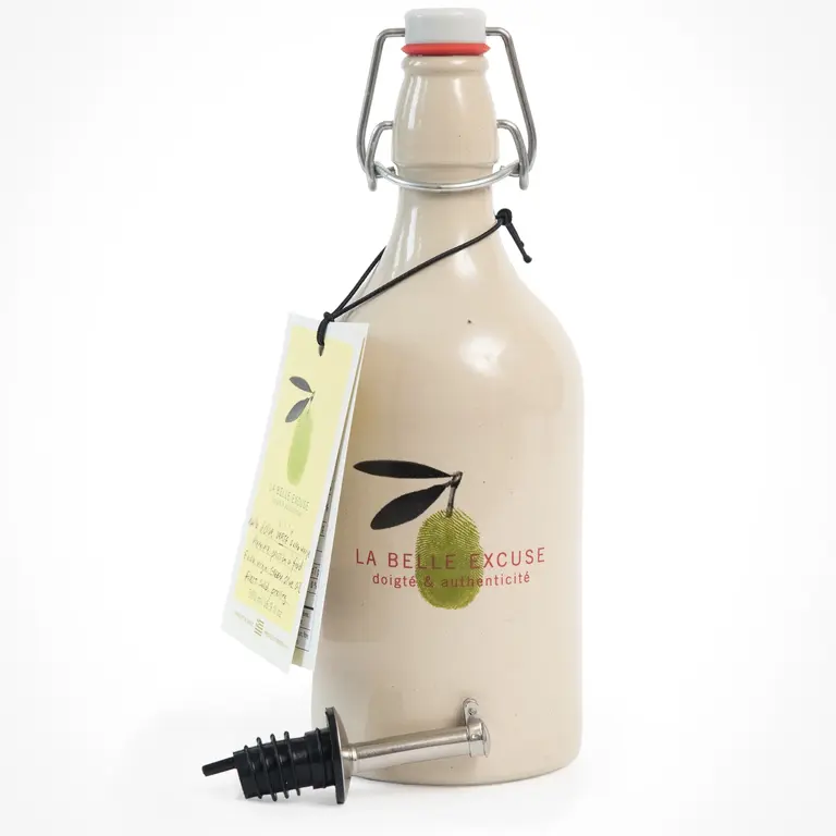 LA BELLE EXCUSE HUILIER CÉRAMIQUE HUILE D'OLIVE VERTE EXTRA VIERGE 500ML