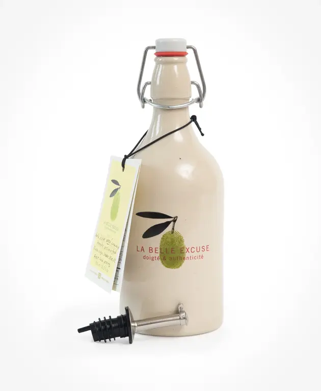 LA BELLE EXCUSE HUILIER CÉRAMIQUE HUILE D'OLIVE VERTE EXTRA VIERGE 500ML