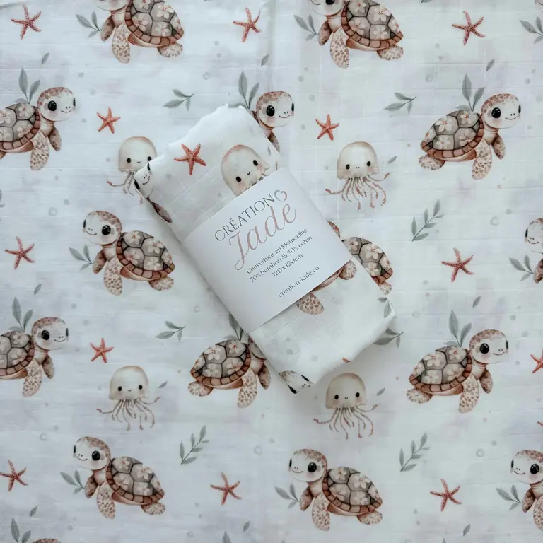 CRÉATION JADE CRÉATION JADE - MOUSSELINE DE BAMBOU - TATIANA LA TORTUE