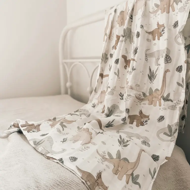 CRÉATION JADE MOUSSELINE DE BAMBOU - DINOSAURE ANTOINE