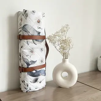 CRÉATION JADE NAPPE DE PLAGE ET JEUX - PETITES BALEINES