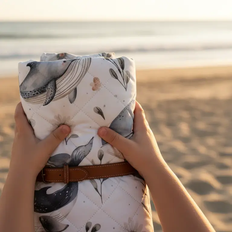 CRÉATION JADE NAPPE DE PLAGE ET JEUX - PETITES BALEINES