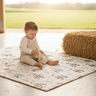 CRÉATION JADE NAPPE DE PLAGE ET JEUX - MOUTON À LA FERME