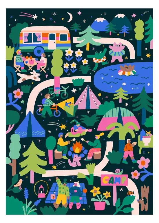 HOLIYAY PUZZLE 1000 PCS - CAMPING DES AMIS