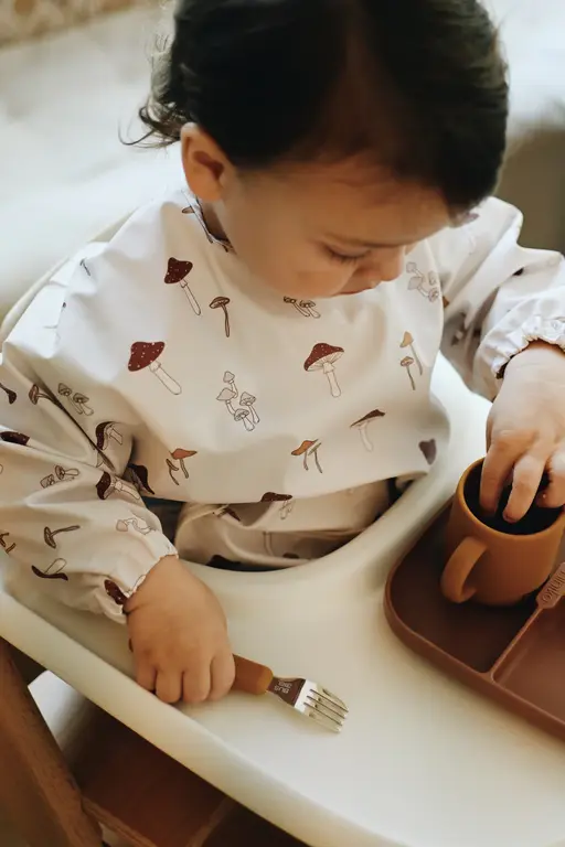 MINIKA MINIKA - BAVETTE À MANCHES LONGUES - CHAMPIGNONS X SOLANGE PILOTE