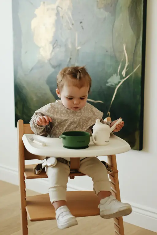 MINIKA MINIKA - BAVETTE À MANCHES LONGUES - FLEURS X SOLANGE PILOTE