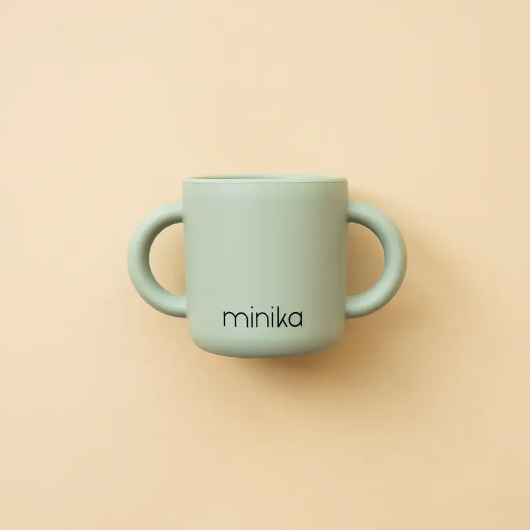 MINIKA MINIKA - TASSE D'APPRENTISSAGE AVEC POIGNÉES - SAUGE