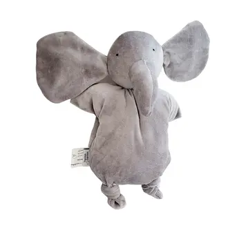 PAPOUM PAPOUM PELUCHE ÉLÉPHANT DOUILLET - VELOURS GRIS