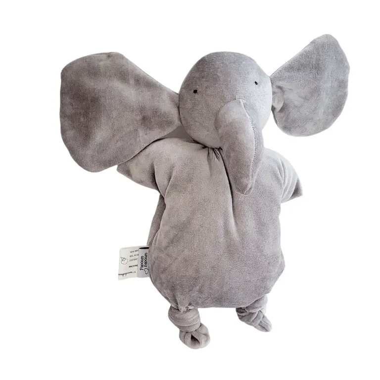 PAPOUM PAPOUM PELUCHE ÉLÉPHANT DOUILLET - VELOURS GRIS
