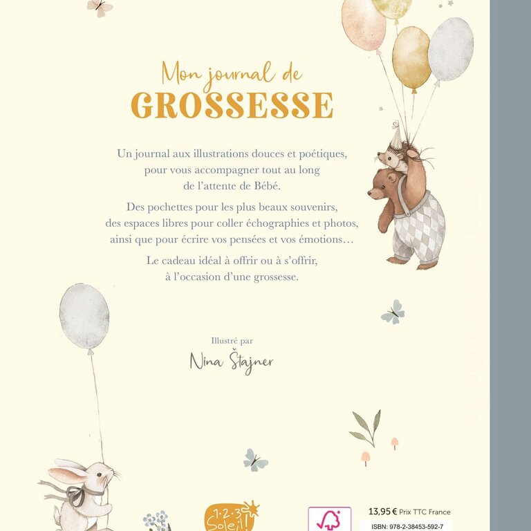 1,2,3 SOLEIL! LIVRE - MON JOURNAL DE GROSSESSE