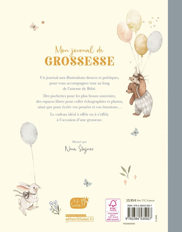 1,2,3 SOLEIL! LIVRE - MON JOURNAL DE GROSSESSE