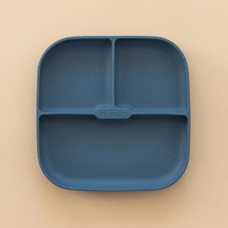 MINIKA ASSIETTE À SUCCION EN SILICONE - INDIGO