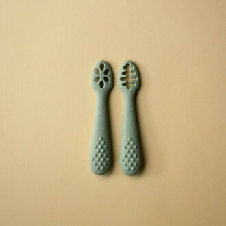 MINIKA MINIKA - DUO DE CUILLÈRES D'APPRENTISSAGE - SAUGE