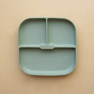 MINIKA ASSIETTE AVEC SUCCION EN SILICONE - SAUGE