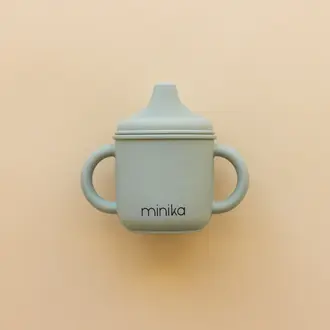 MINIKA MINIKA - VERRE À BEC EN SILICONE - SAUGE