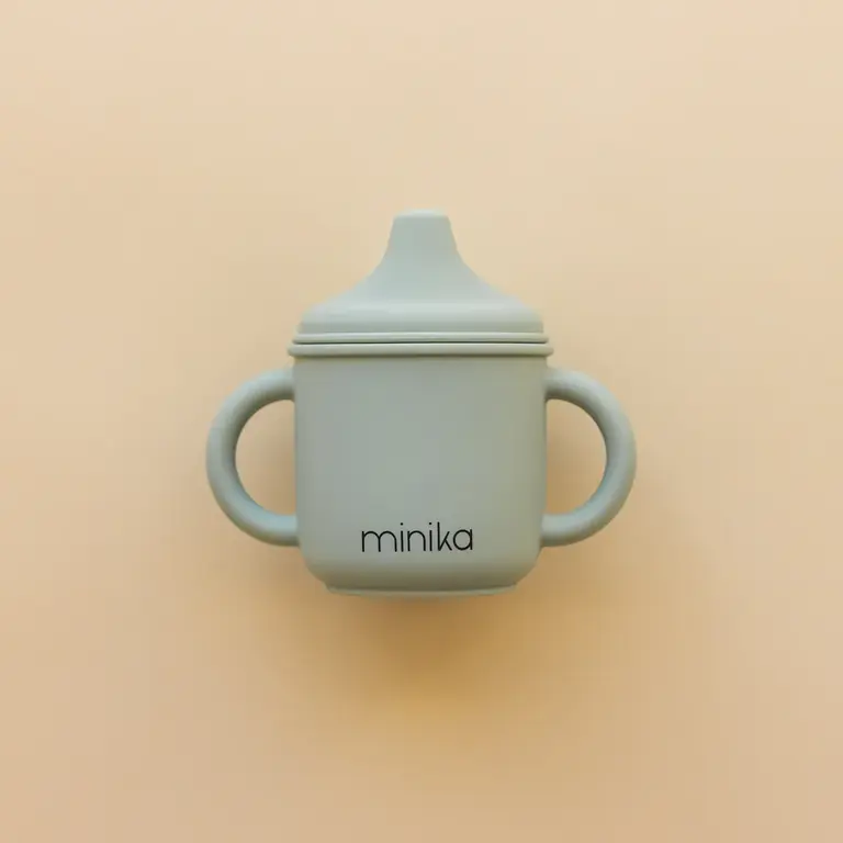 MINIKA VERRE À BEC EN SILICONE - SAUGE