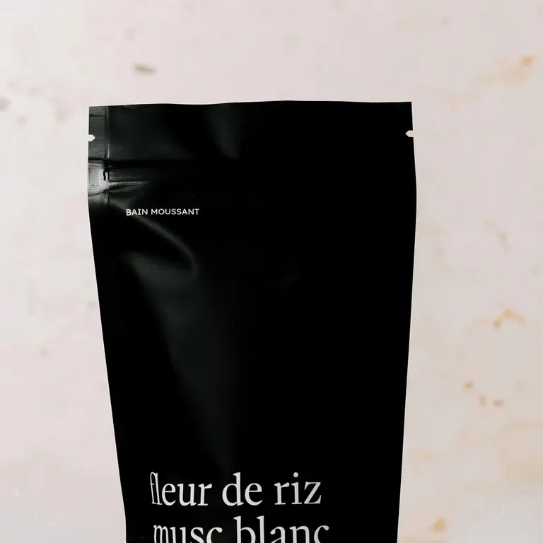 MARÉE CHANDELLE BAIN MOUSSANT - FLEUR DE RIZ MUSC BLANC