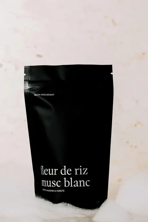 MARÉE CHANDELLE BAIN MOUSSANT - FLEUR DE RIZ MUSC BLANC