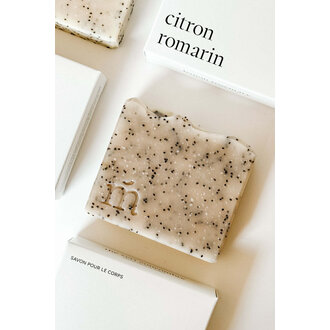MARÉE CHANDELLE SAVON EXFOLIANT POUR LE CORPS - CITRON ET ROMARIN