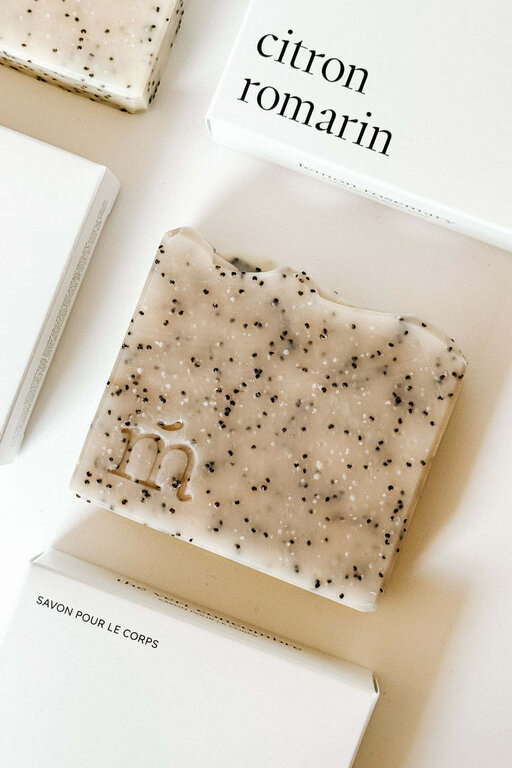 MARÉE CHANDELLE MARÉE - SAVON EXFOLIANT POUR LE CORPS - CITRON ET ROMARIN