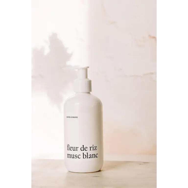MARÉE CHANDELLE SAVON À MAINS - FLEUR DE RIZ MUSC BLANC