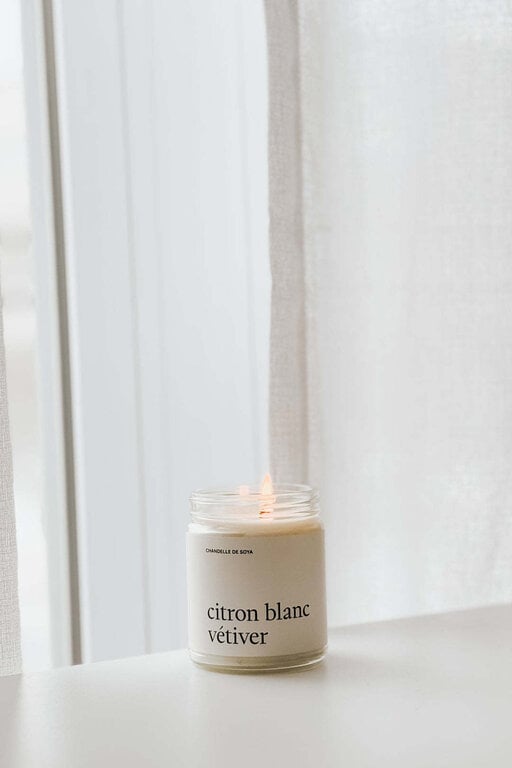 MARÉE CHANDELLE MARÉE - CHANDELLE DE SOYA 270 ML - FLEUR DE RIZ & MUSC BLANC