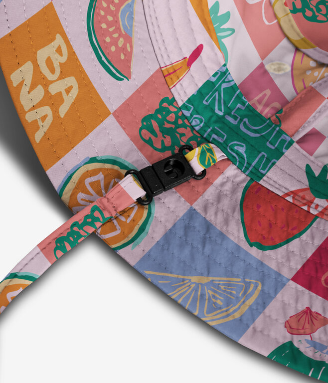 HEADSTER KIDS HEADSTER - CHAPEAU BUCKET FRUITY FIESTA - SOFT PINK