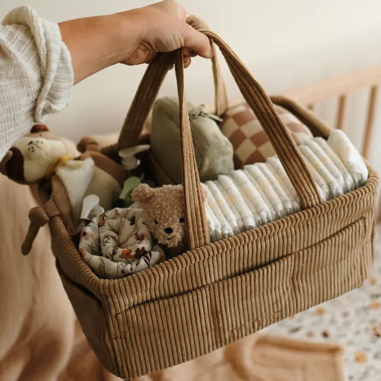 MINIKA PANIER ORGANISATEUR DE COUCHES - ALMOND