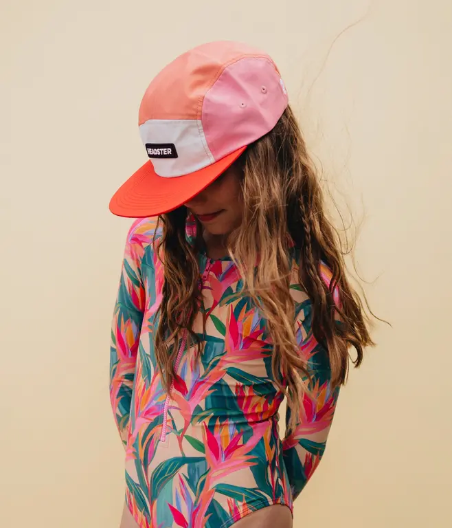 HEADSTER KIDS CASQUETTE RUNNER NYLON FIVE PANEL - CORAL KISS