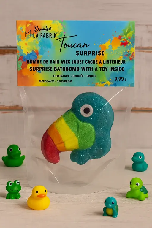 LA FABRIK BOMBE DE BAIN SURPRISE - TOUCAN ÉCLATANT
