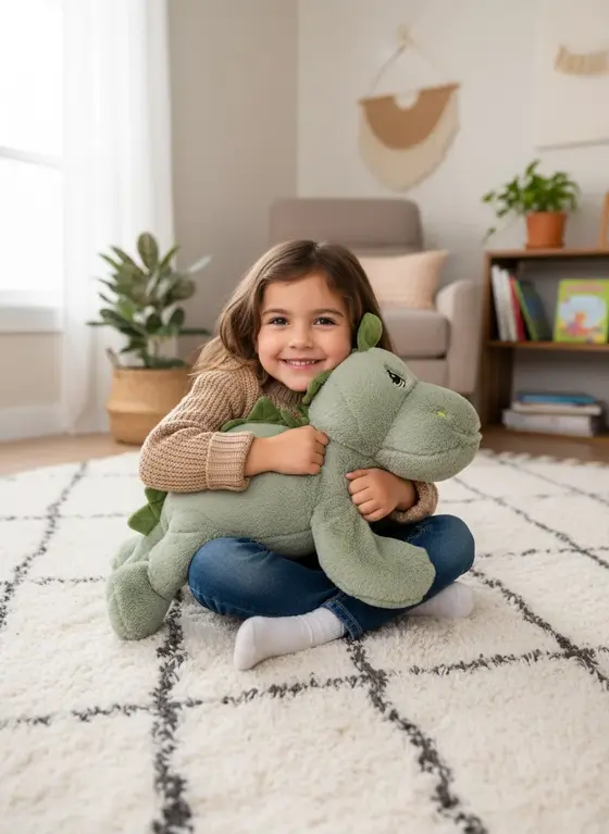 LES JEUX TOY BOX PELUCHE LESTÉE - DINO LE DINOSAURE
